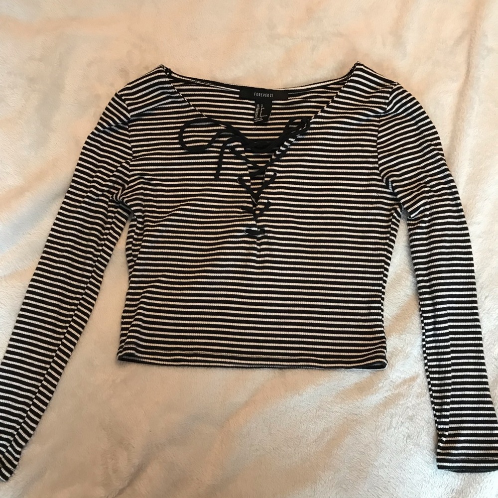 Striped crop top